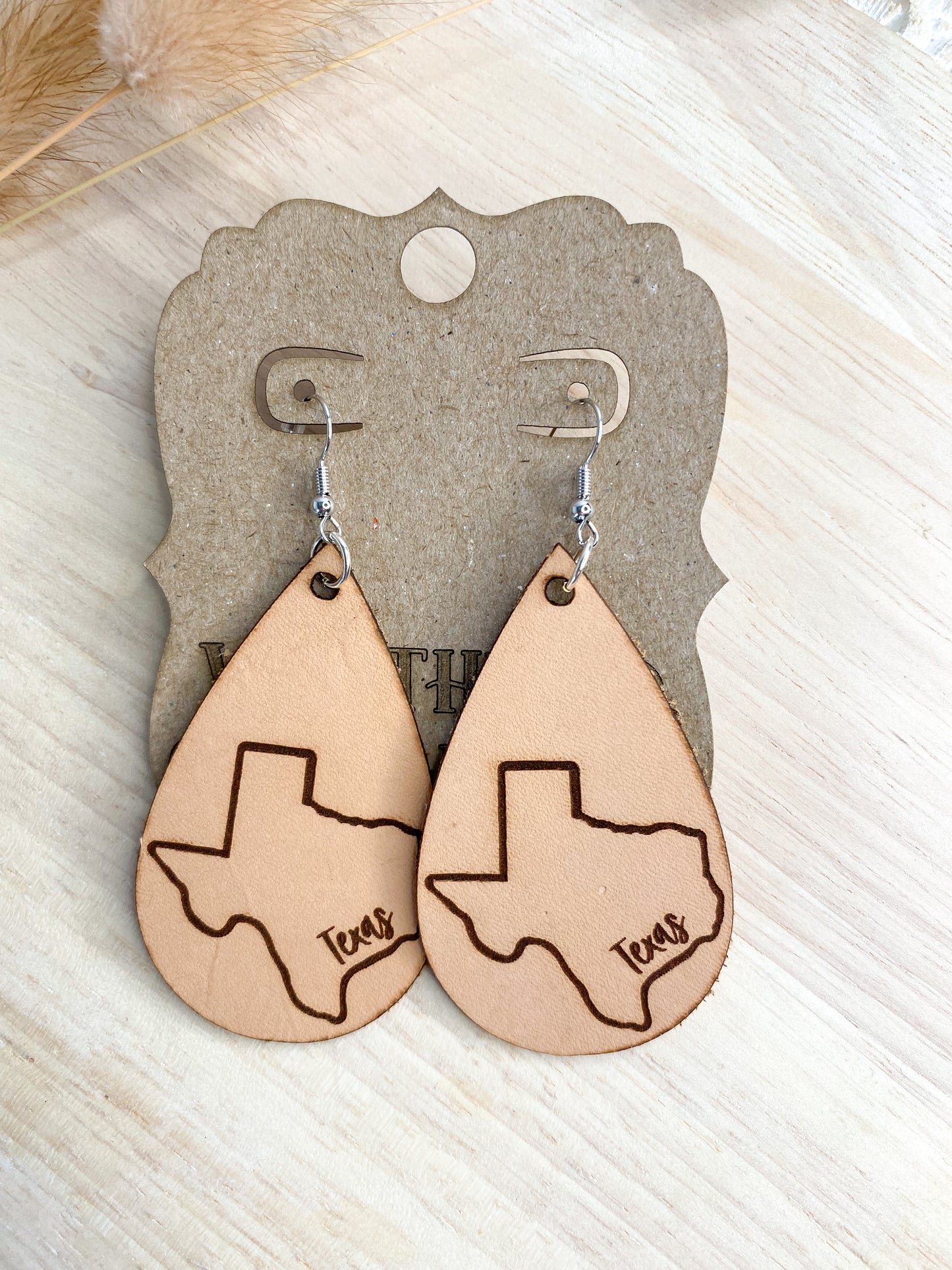 Texas Leather Earrings